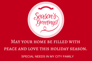special needs in my city holiday greeting card
