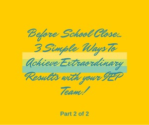 2 of 2 Podcast: Working with your child's IEP Team Before School Closes Podcast