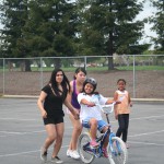 special needs child enjoying biking